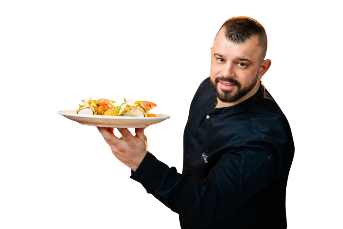 Chef Slaveyko Slaveykov portrait – private chef and founder of Slaveykov’s Kitchen